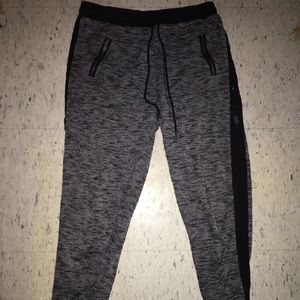 Grey and black joggers
